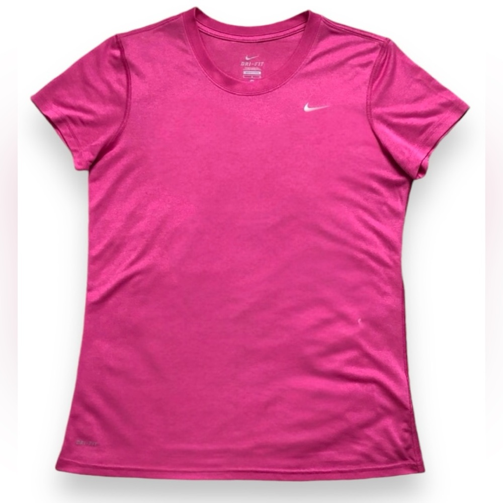 NIKE Dri-Fit Pink Crew Neck Short Sleeve Top